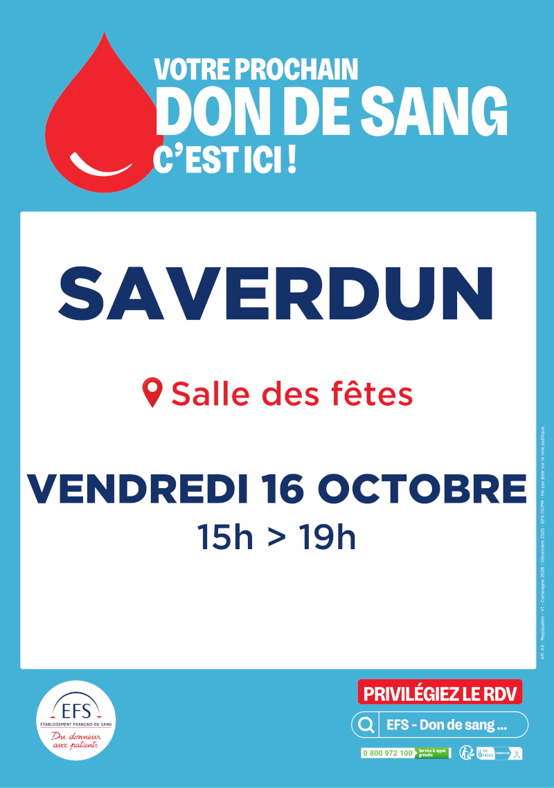 Saverdun Don du sang le 16 oct. 1790169272