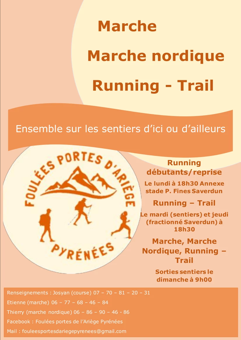 Marche, Marche nordique, Running - Trail