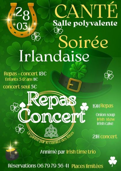 soirée irlandaise Canté